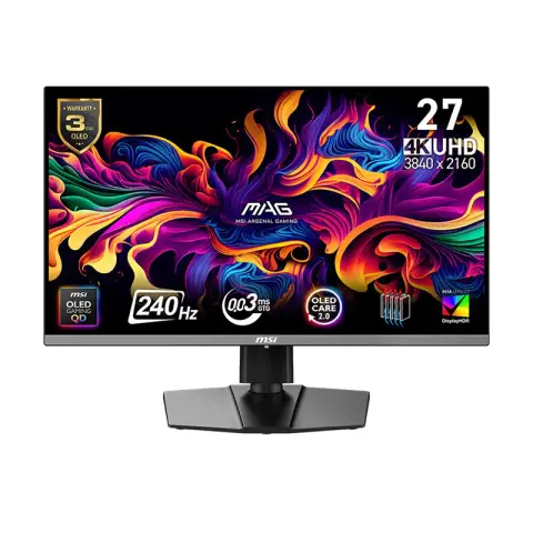 MONITOR (จอมอนิเตอร์) MSI MAG 272UP QD-OLED X24 - 26.5 QD-OLED 4K 240Hz (3Y)