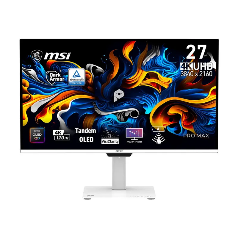 MONITOR (จอมอนิเตอร์) MSI PRO MAX 271UPXW12G - 27 QD-OLED 4K 120Hz (3Y)
